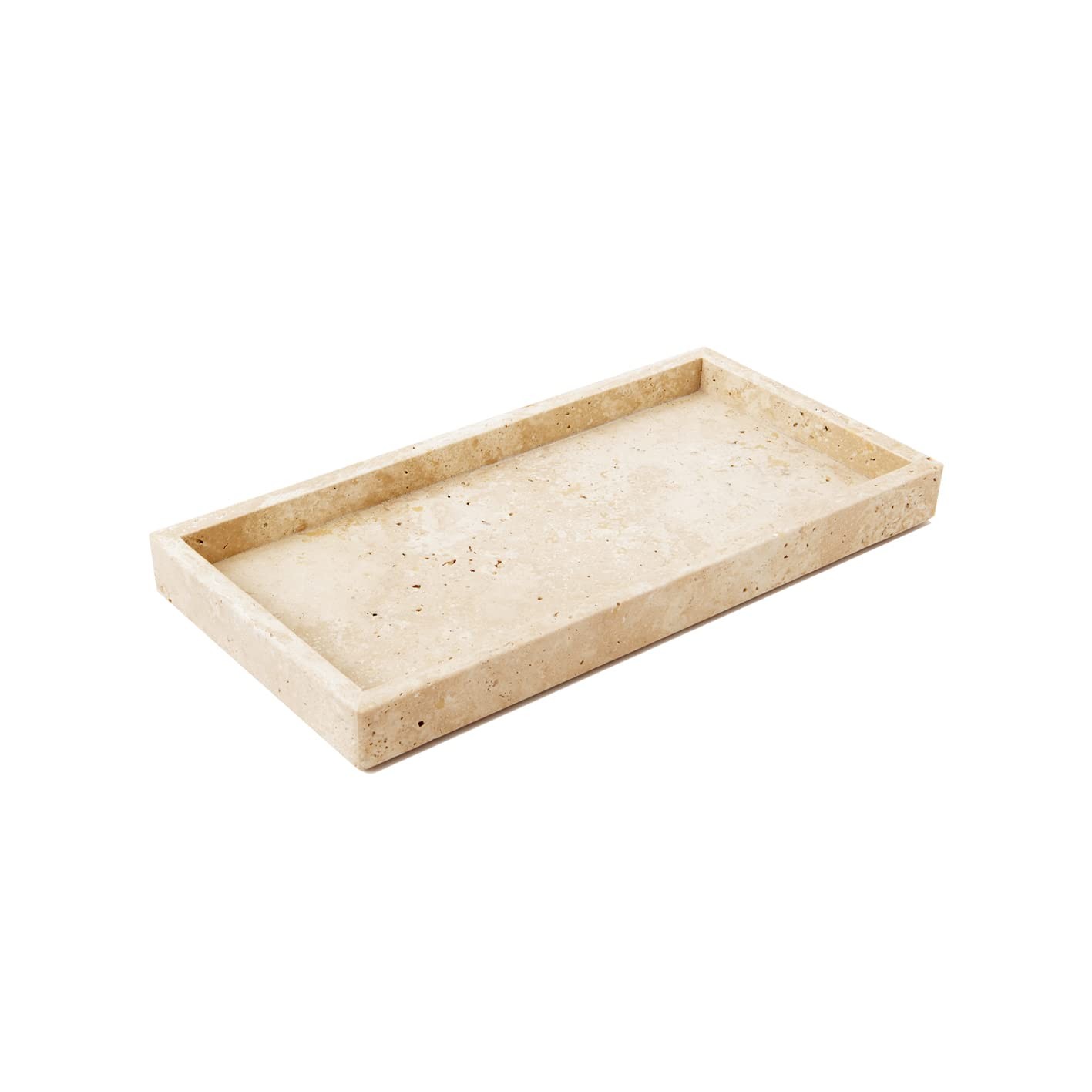 PHINILUX Italian Marble Vanity Tray 12x6in Bathroom Counter Organizer