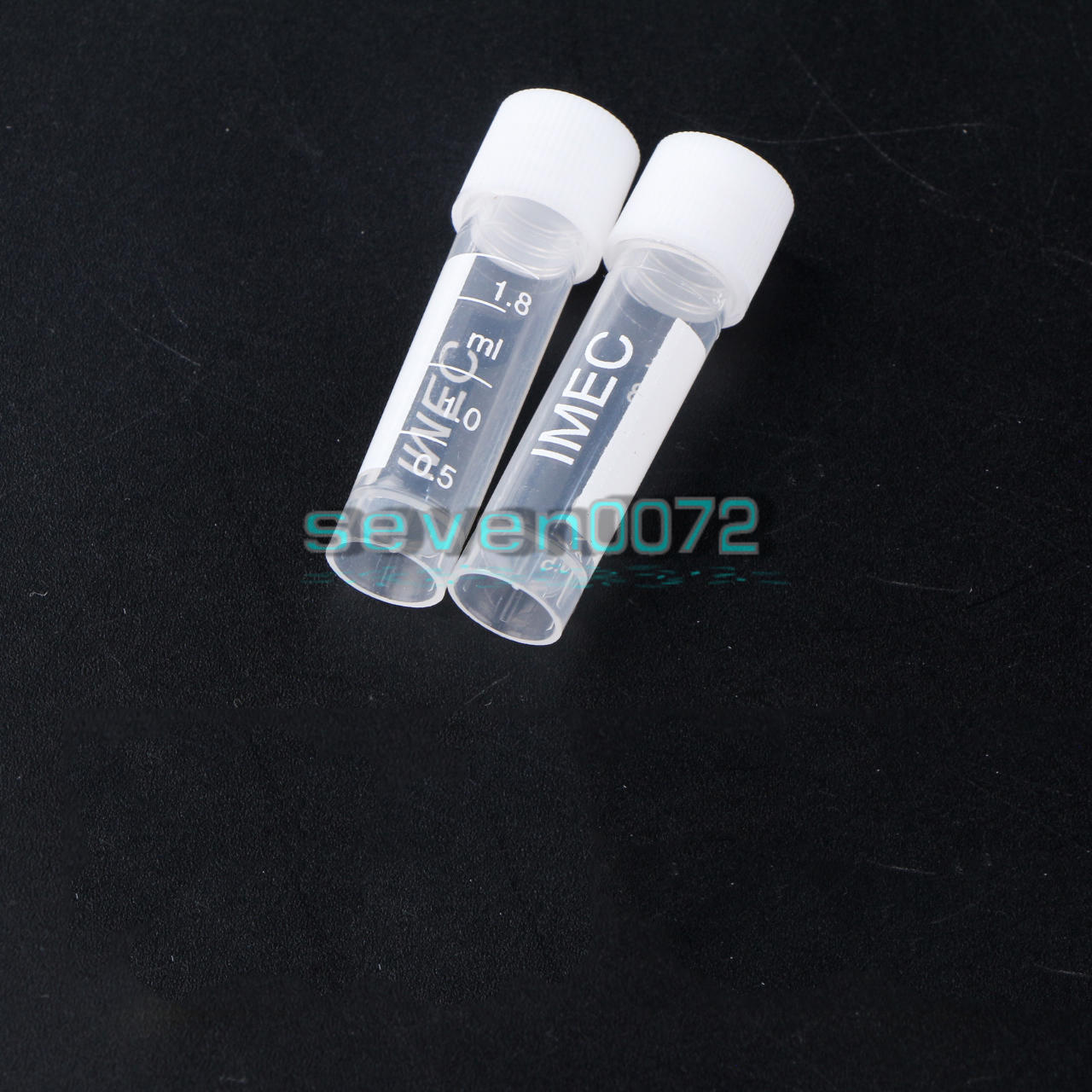 100x 2ml Conical Micro Centrifuge With Tubes Caps Plastic Chemistry Test Vials