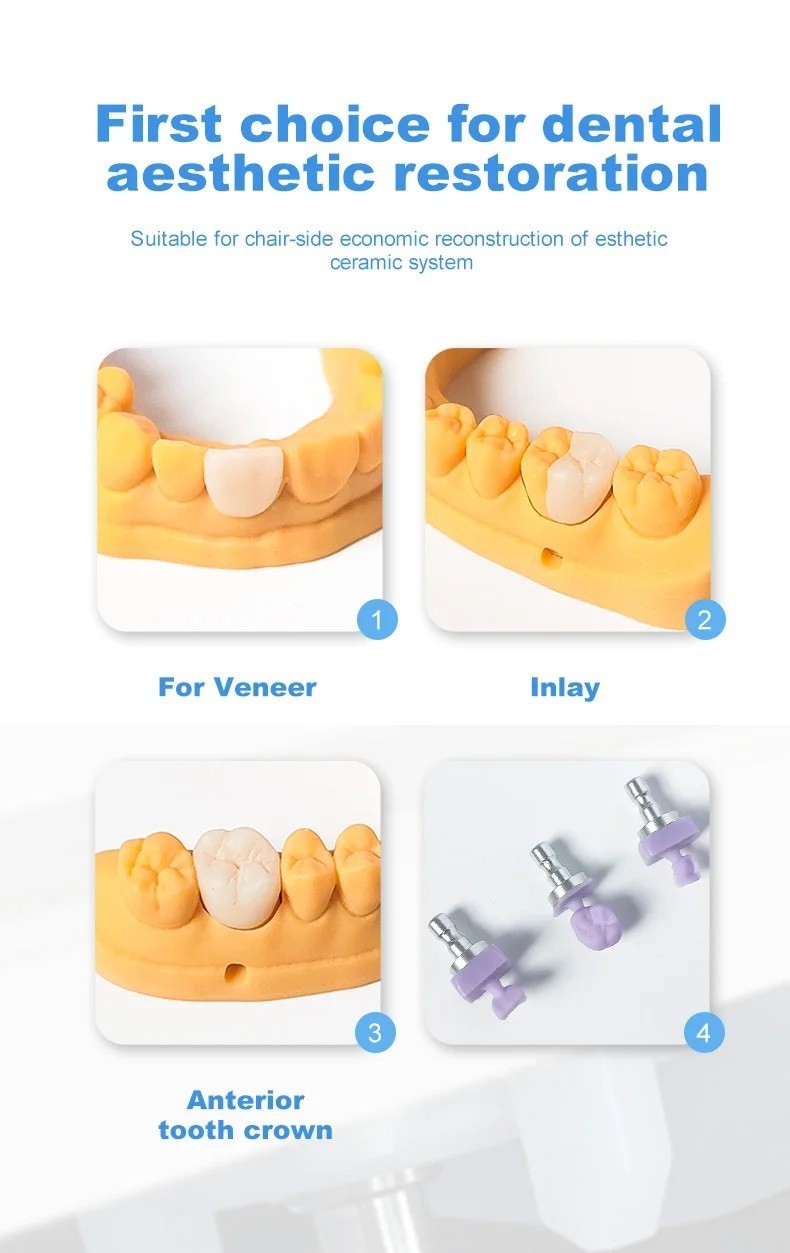 LT C14 Dental Glass Ceramic Lithium Dislicate Blocks Cerec Emax CAD CAM 5Pcs/Box