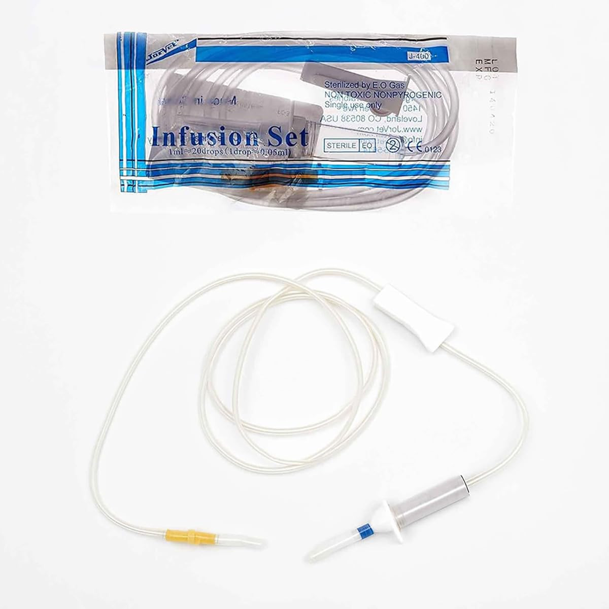 Veterinary Laboratory IV Extension Kit with Luer Connector, Equipped