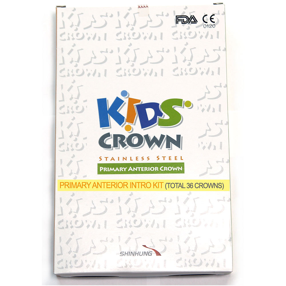 Dental Primary Anterior 36 Crowns Kit (Central,Lateral Incisor,Cuspid) FDA+CE