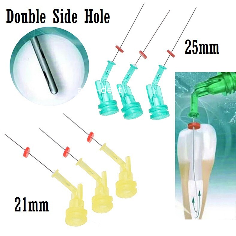Dental Endo Syringe Irrigator Irrigation Tips Delivery Flushing Needle Tip 30GA