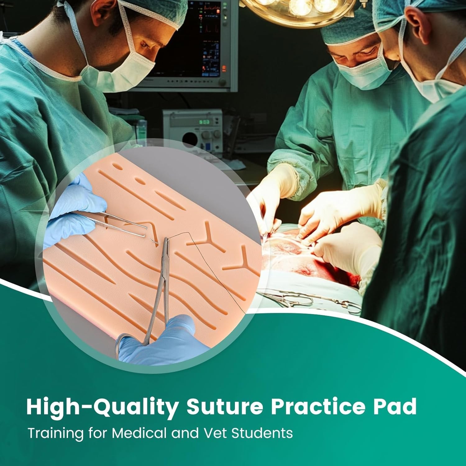 Portable 3-Layer Suture Practice Pad – Ideal for Medical & Veterinary Students
