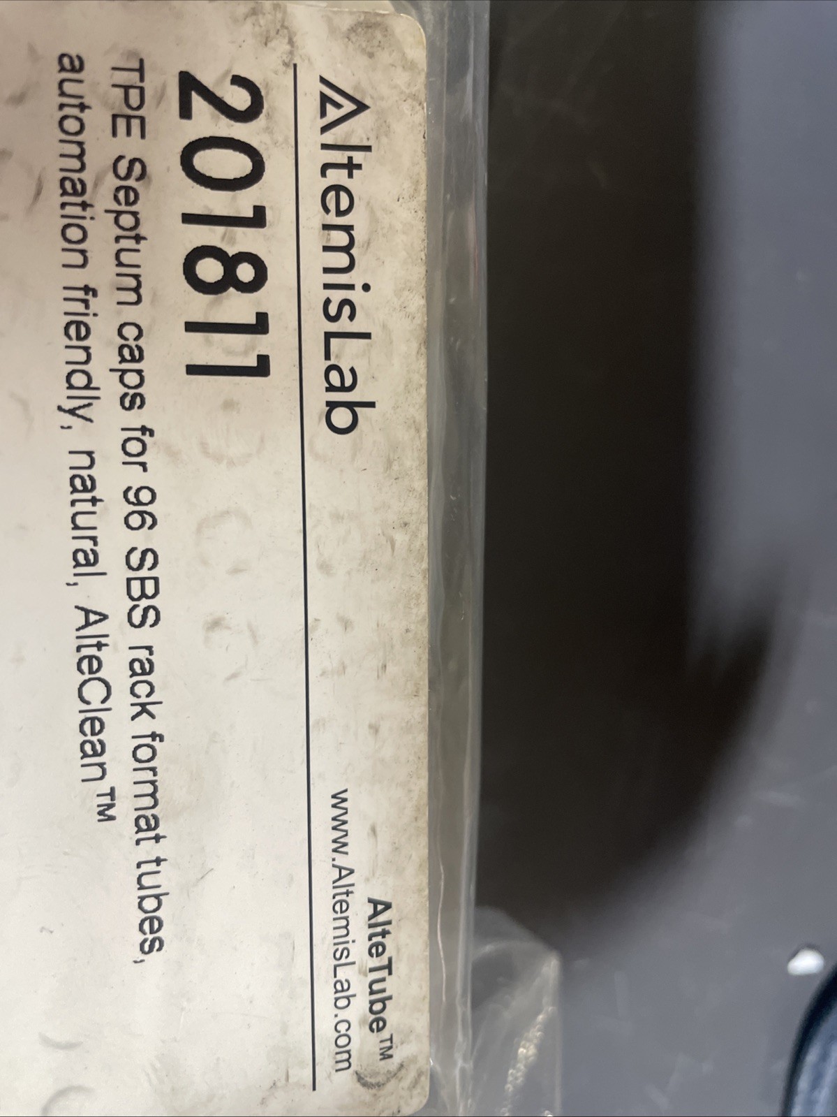 AltemisLab TPE Septum Caps for 96 SBS Rack Format Tubes