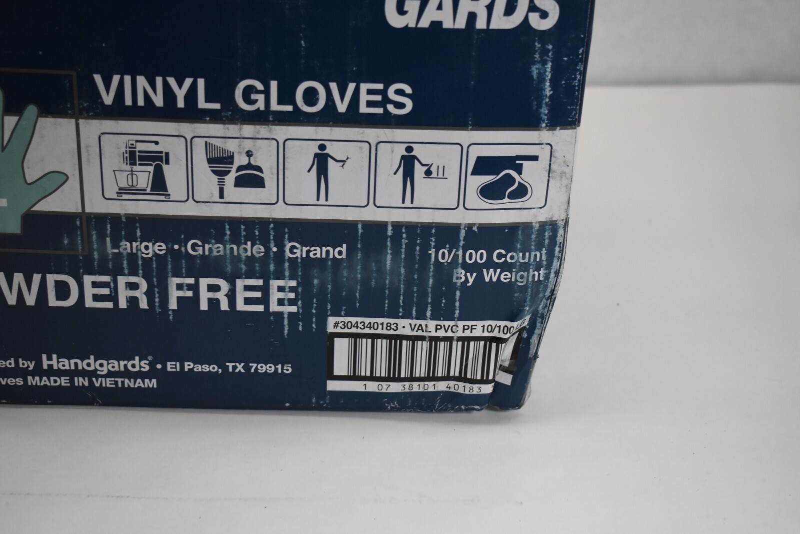 1000 Count Case Valu Gards Vinyl Gloves General Purpose Powder Free Gloves L
