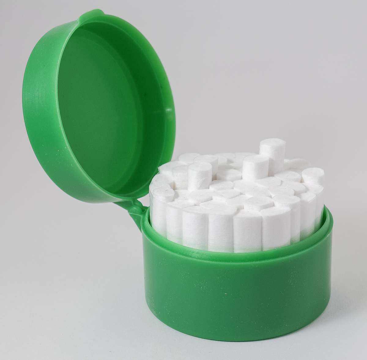 Dental Round Cotton Roll Holder Organizer W/ Embedded Placement Pins – Green