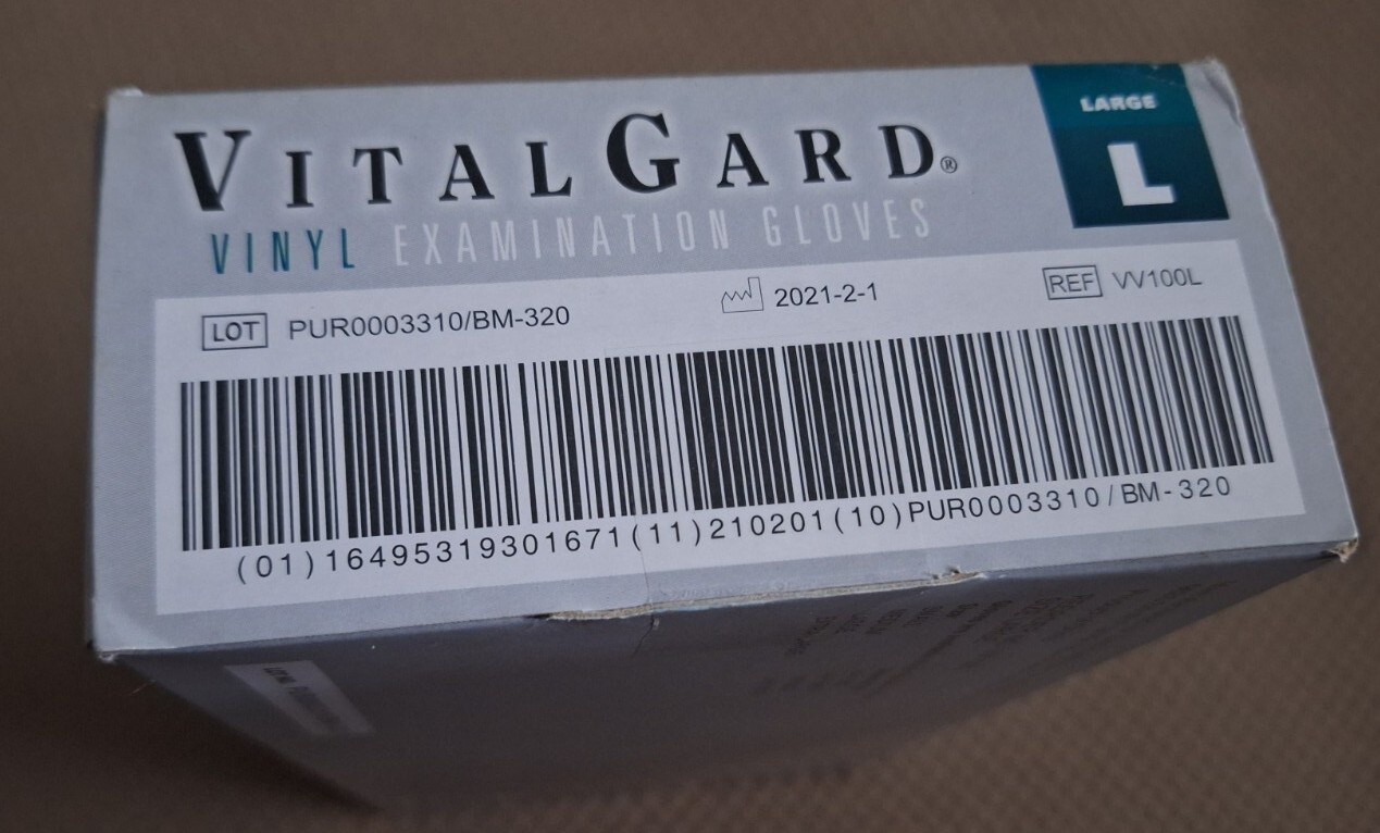 Dash Vital Gard 100L Multi-Use Clear Vinyl Examination Gloves Powder/Latex Free