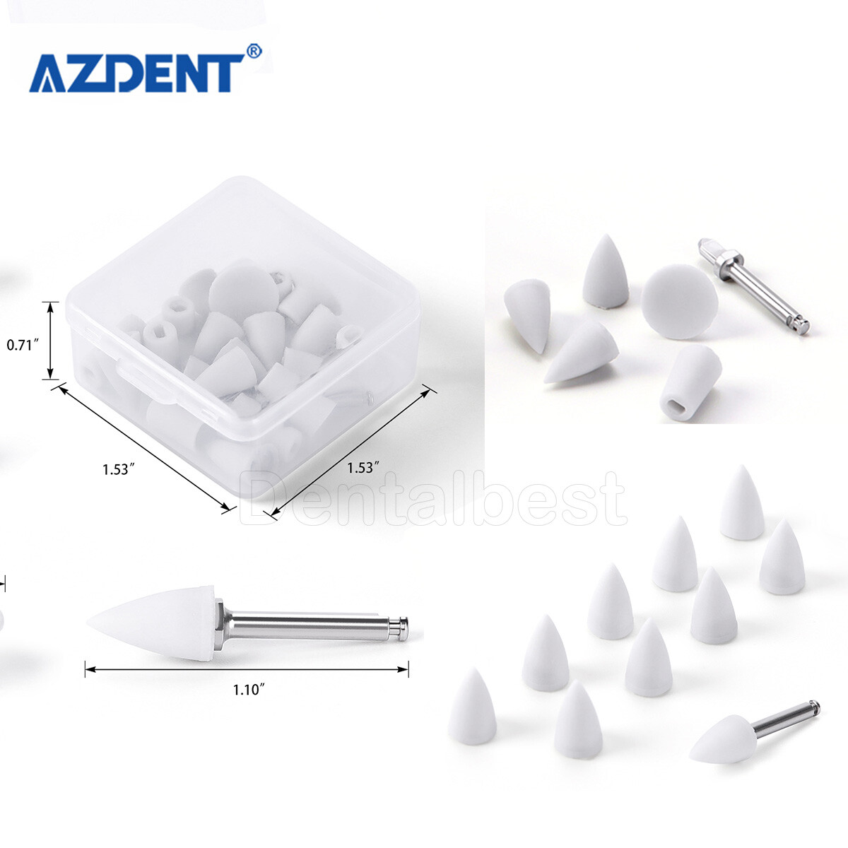 20pcs Dental Composite Finishing And Polishing &1* Mandrel Orthodontic Debanding