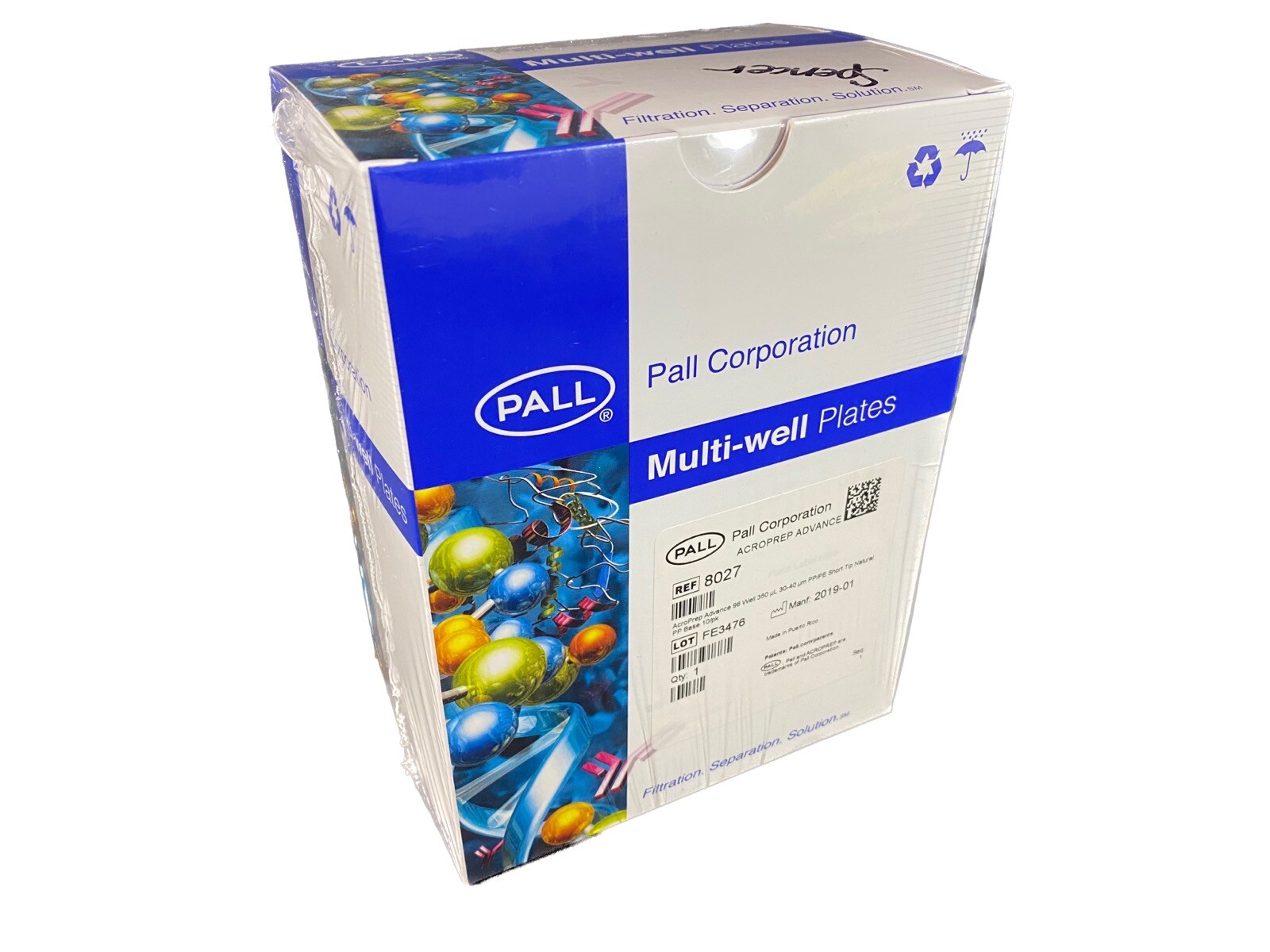 PALL CORPORATION PP 96-Well Acroprep Advance Well Filter Plates 8027 (10/pk)