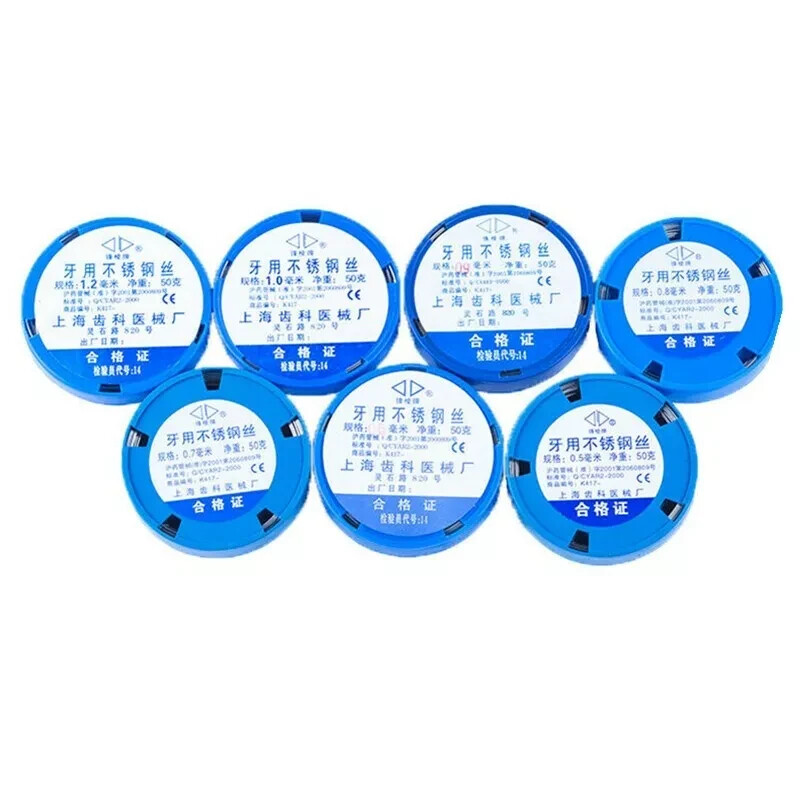 1 Roll Dental Surgical Orthodontic Stainless Steel Wire 0.5mm-1.2mm 50g
