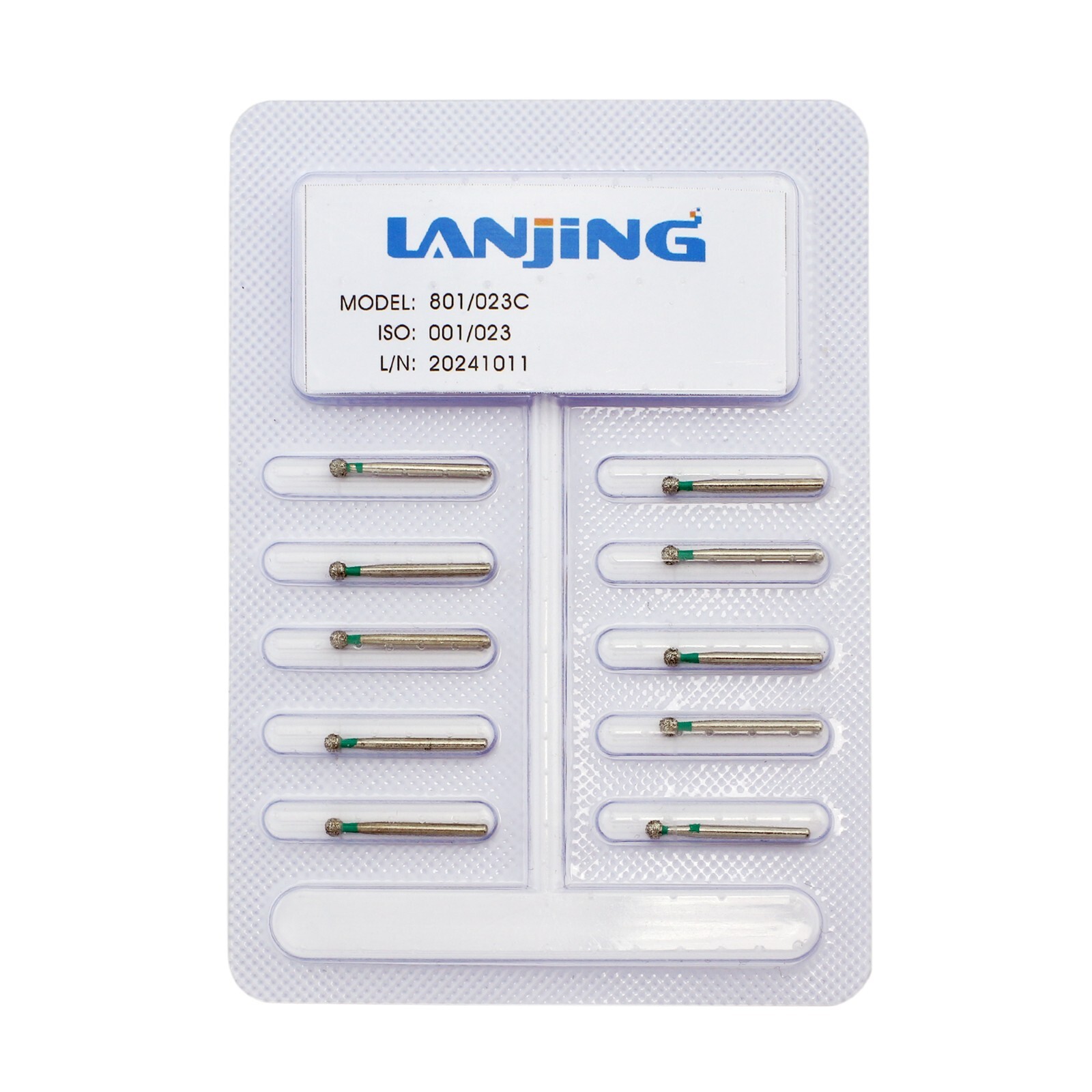 Dental Diamond Burs Round Ball Bur FG 801/023C Coarse Grit Multi-Use High Speed