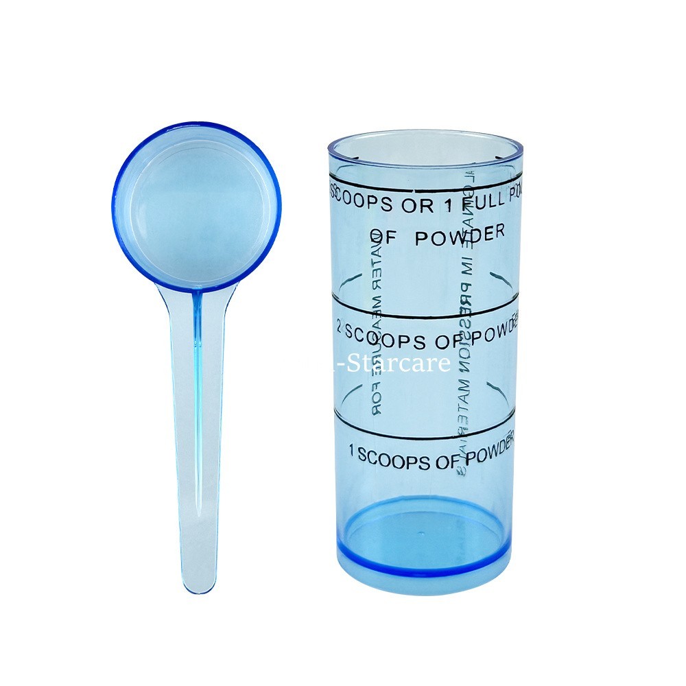 Dental Alginate Spoon Measuring Mixing Cups Scoop Set For Powder/Liquid 5 Colors