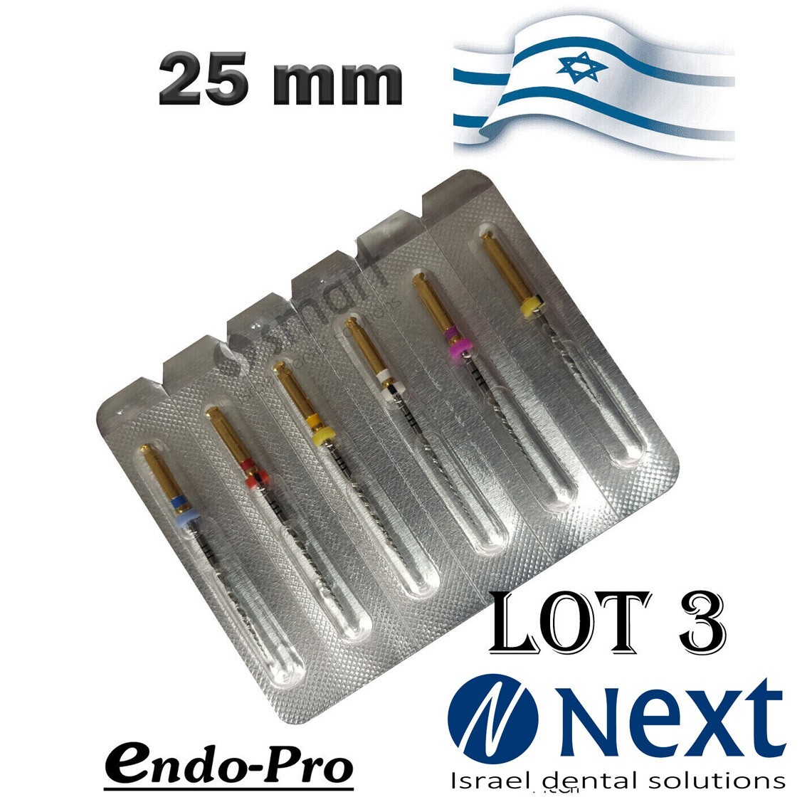 LOTx3 Dental NiTi Super File Universal ENDO-PRO Set Canal rotary 25 mm tapered