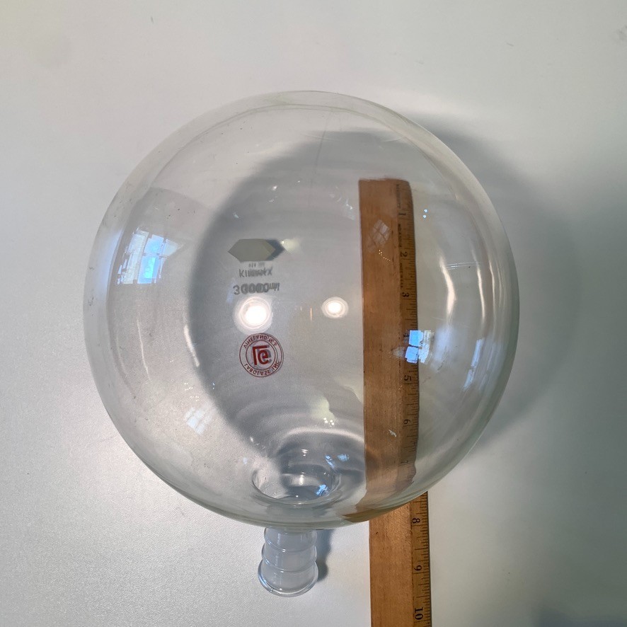 Kimax 3000mL 3L SINGLE NECK Round Bottom Boiling Flask 24/40 Labglass Inc