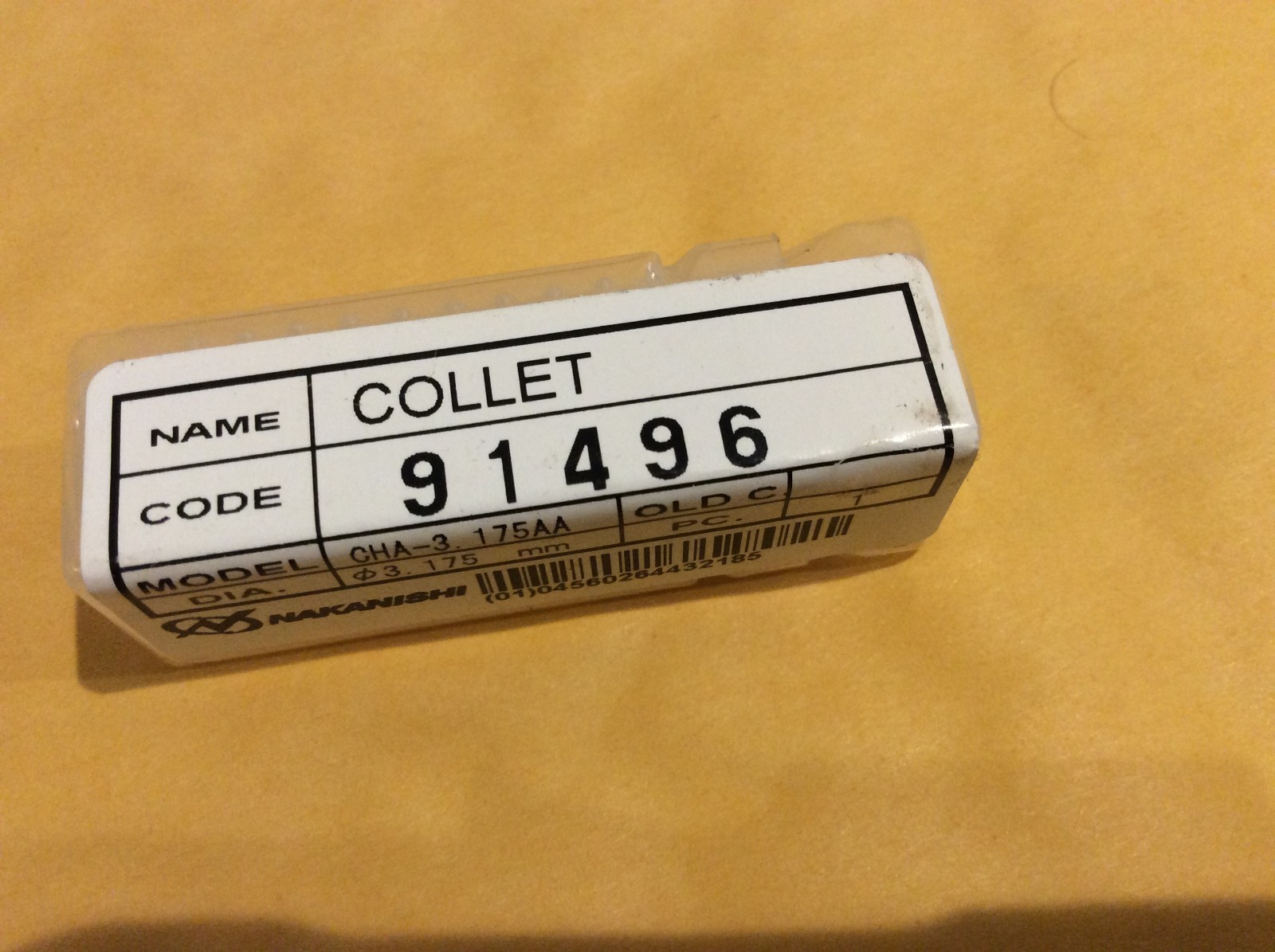 NAKANISHI CHR-3 COLLET 4.0 – DIA 3.175 mm (1/8) 91496 for SPINDLE, PLANMILL, E4D