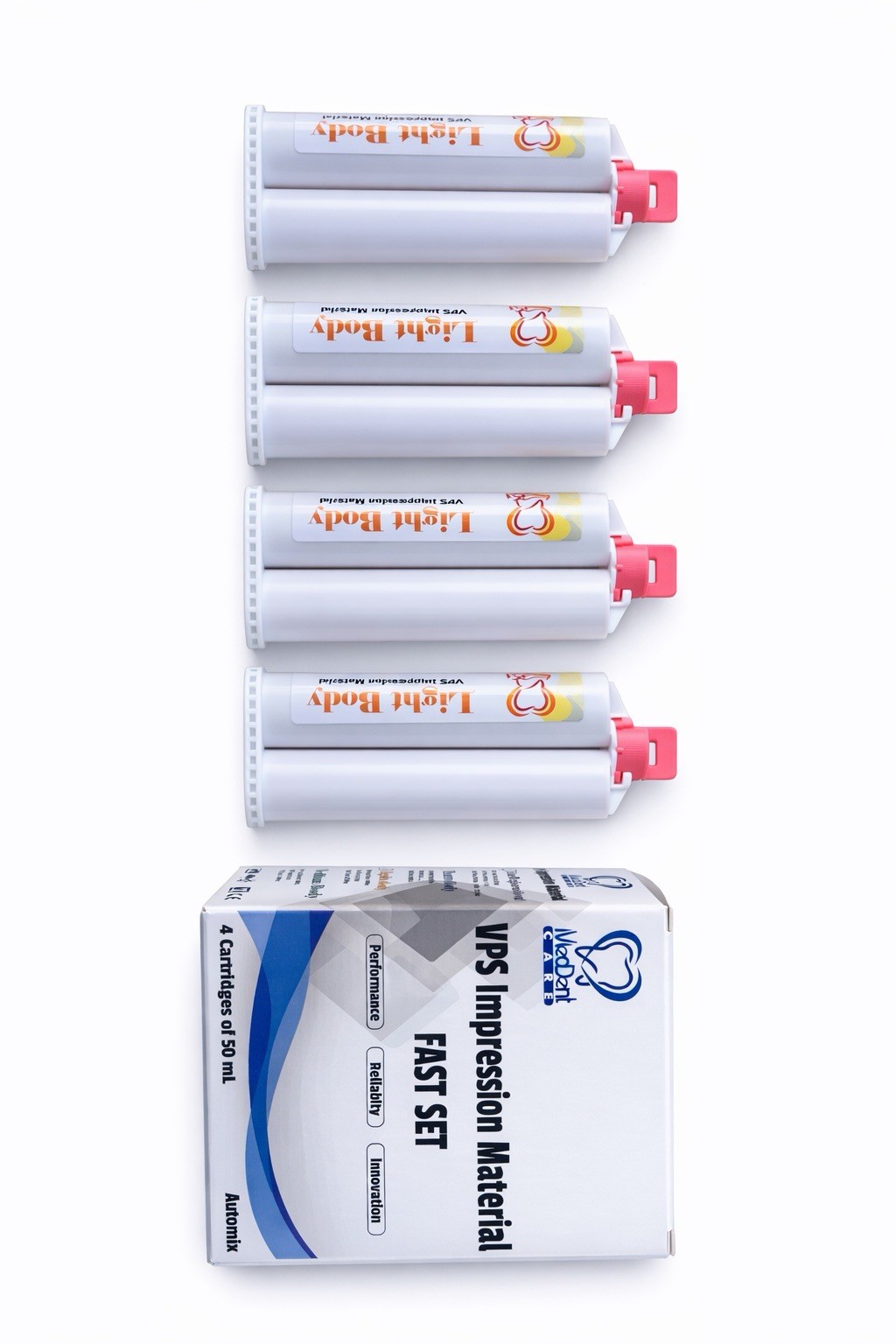 Dental Impression Material Light Body Fast Set VPS 4X50ml Cartridges