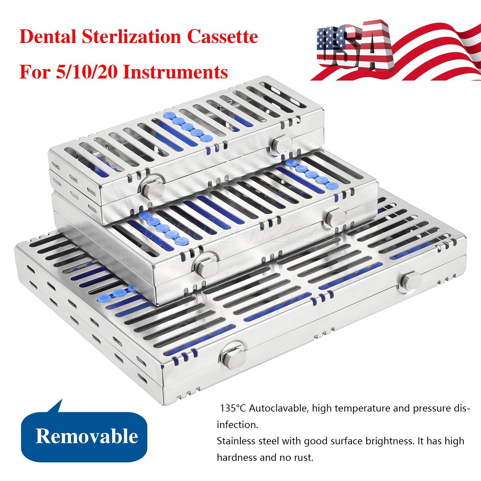 Surgical Dental Instruments Cassette Tray Sterilization Box