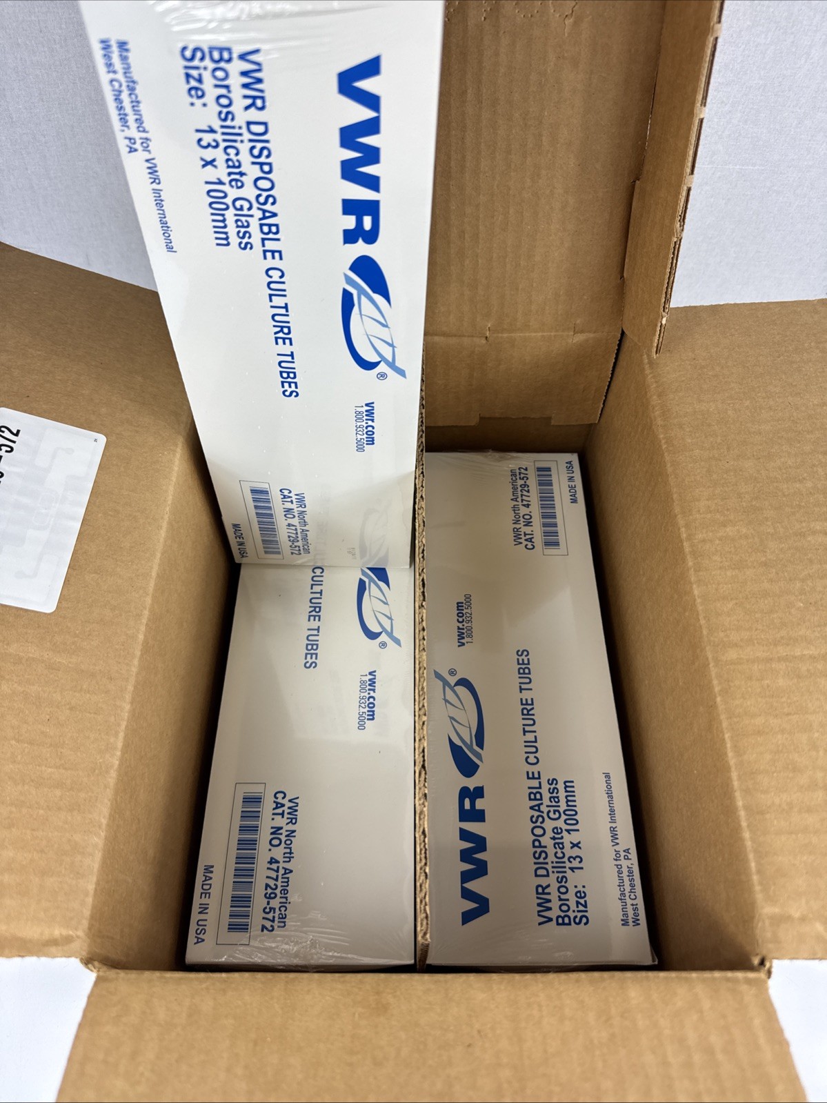 VWR 47729-572 DISPOSABLE BOROSILICATE GLASS CULTURE TUBES 13 X 100MM APPROX 1000
