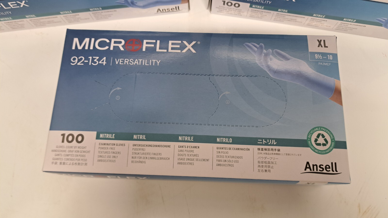 Microflex 92-134-XL Case of 900 Ansell Thin Versatile Nitrile Glove X-Large