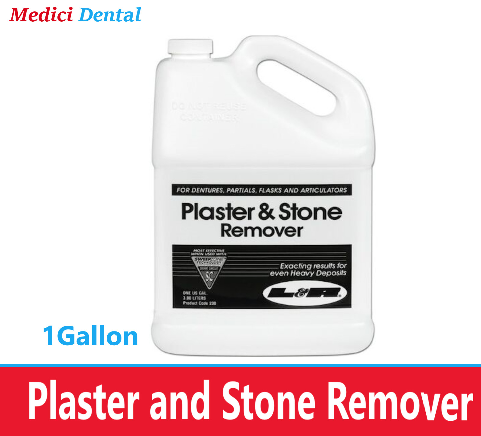 Dental Ultrasonic Solution Plaster and Stone Remover, L&R Ultrasonics, 1 Gallon