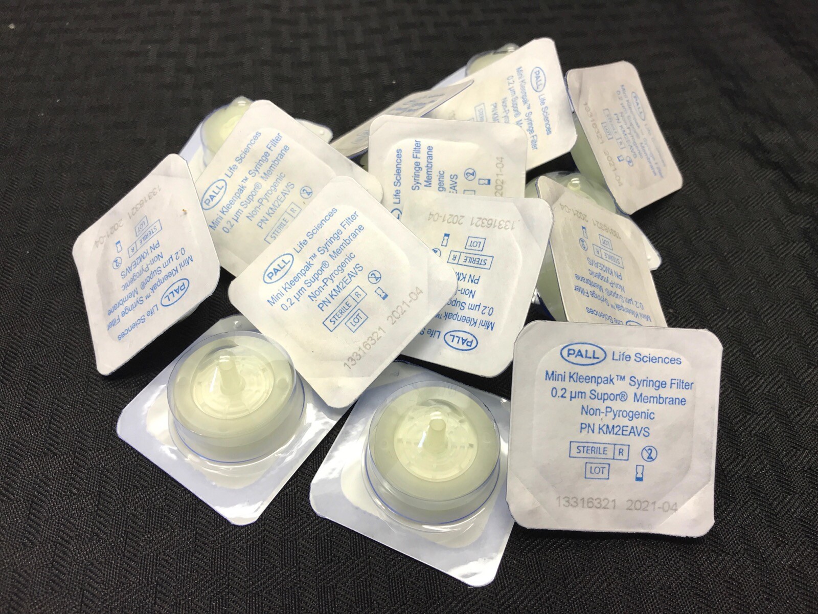 (15 Pc) PALL Mini Kleenpak Syringe Filters 0.2um PES Supor Membrane 25mm KM2EAVS