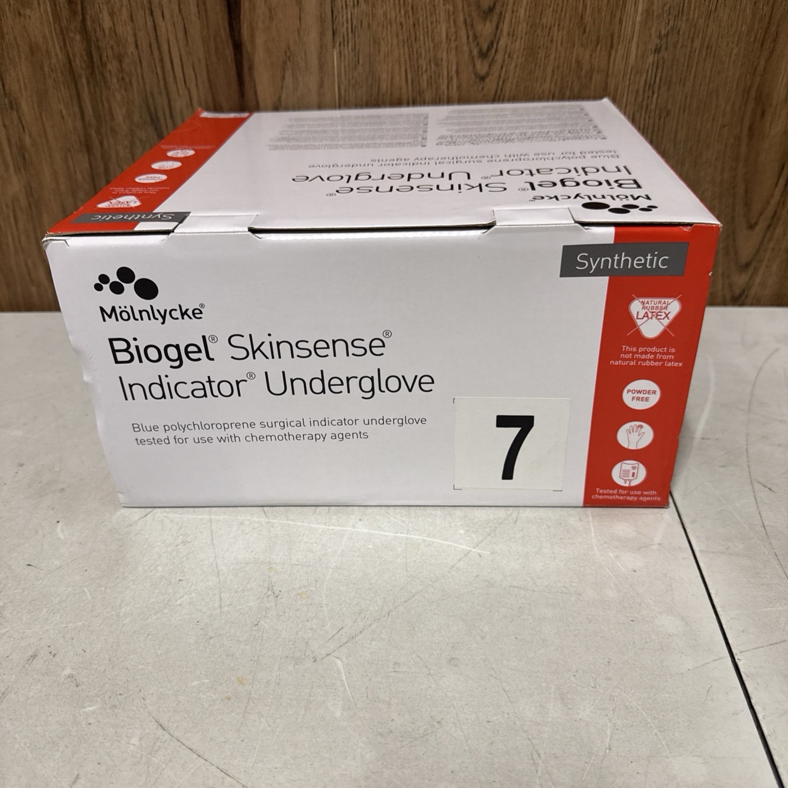 Molnlycke Biogel SkinSense Indicator Underglove Size 7 Synthetic x50 Gloves