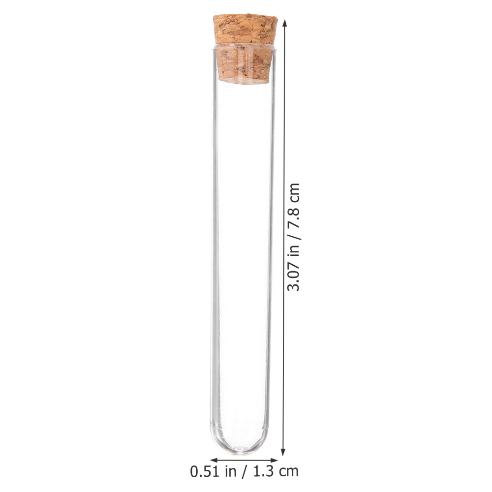 30Pcs Clear Test Tubes with Plugs for Science Projects and Crafts
