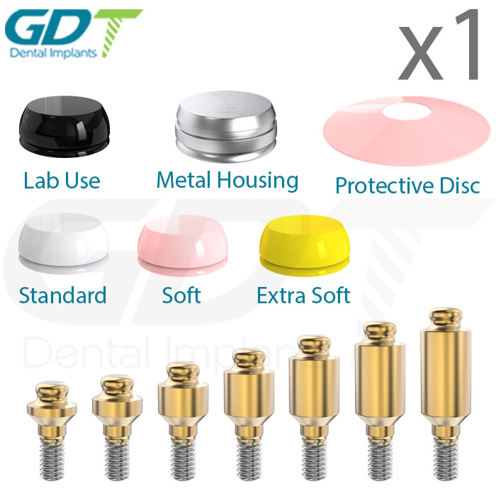 Straight GdtLoc Attachment System Premium Kit Int Hex 2.42mm Prosthetic