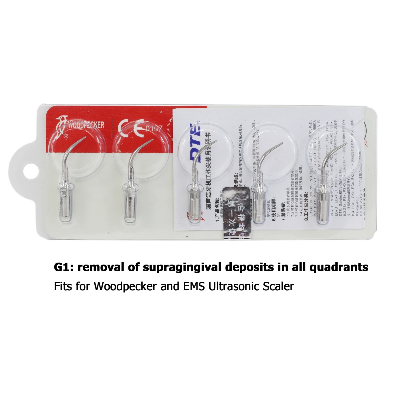 Dental EMS PIEZON LED Ultrasonic Handpiece Woodpecker Tip For PIEZON 250 AIRFLOW