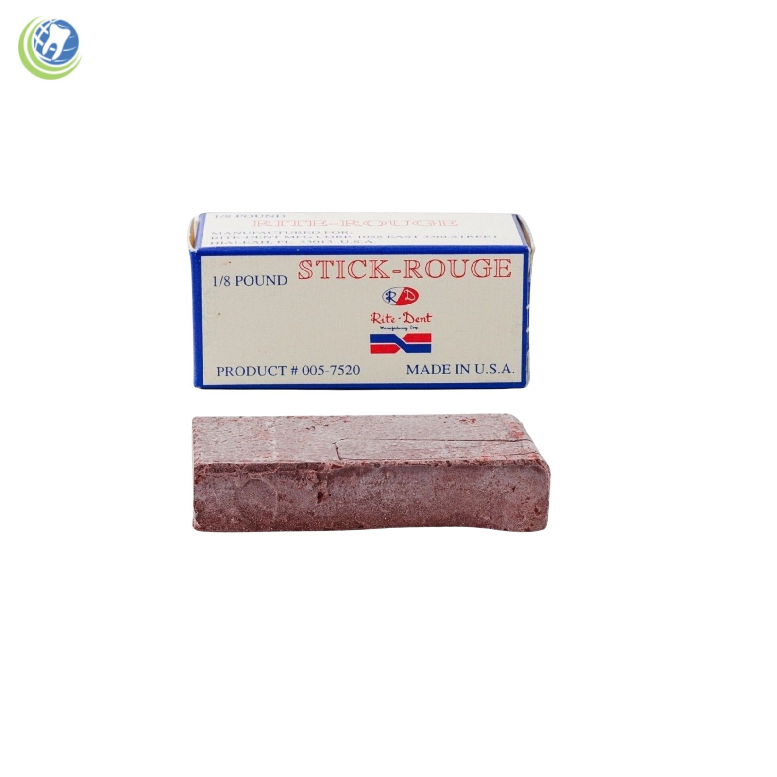 Dental Lab Laboratory Jewelry Red Rouge Polishing Buffing Compound 1/8 lb bar