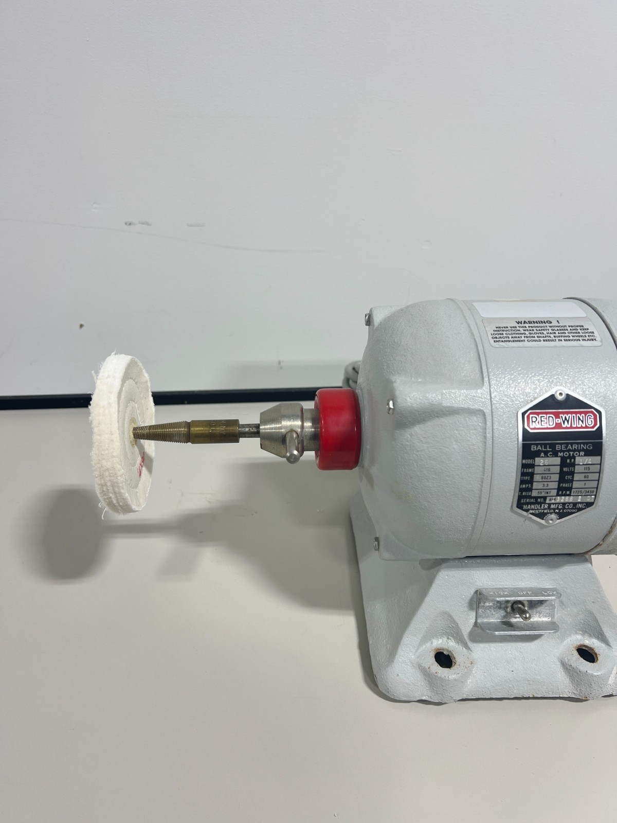 Handler Red-Wing Model 26 High Base Lathe/Motor with Attachments
