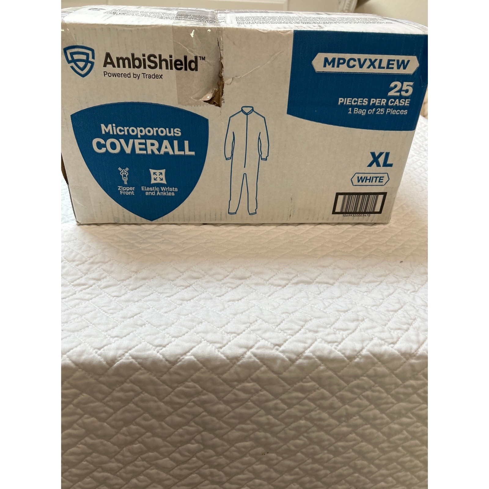 AmbiShield XL DISPOSABLE COVERALLS / White CASE – 25 pieces