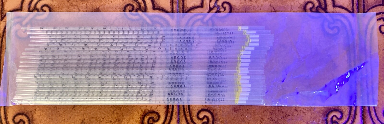 Argos Serological Pipets Polystyrene Disposable Sterile 1mL x 1/100 (275 Pcs)