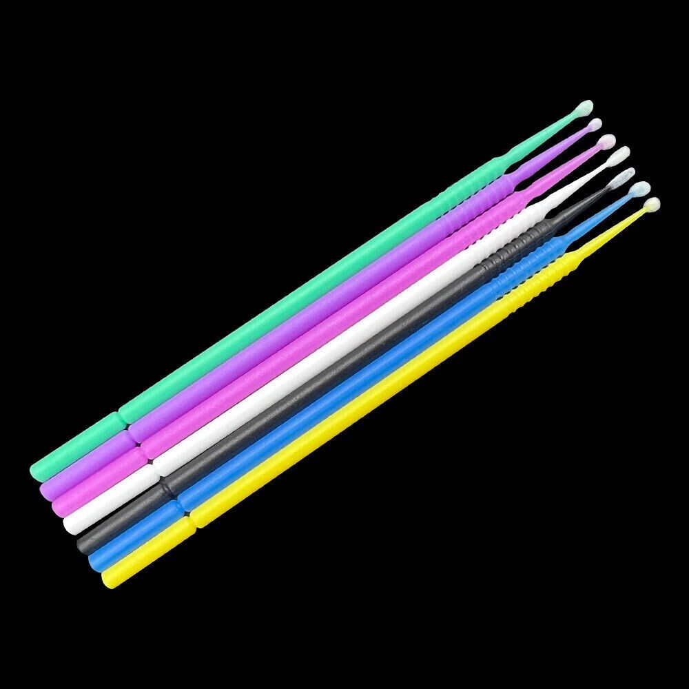 5 Sizes Dental Microbrush Disposable Applicators Tips Micro Brush Cleaning