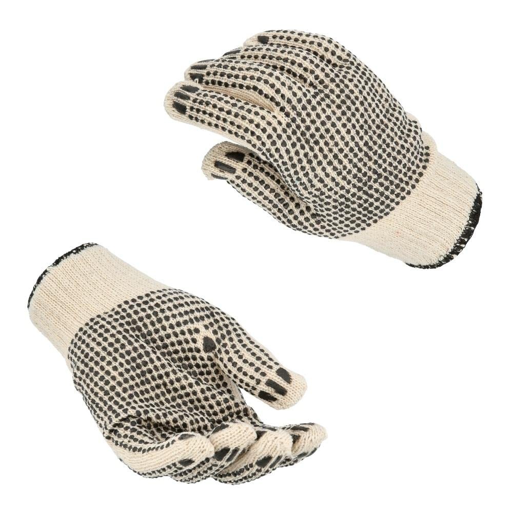 Packagingsuppliesbymail Psbm Cotton Work Gloves Dotted Grip 12-Pair Mens Size –