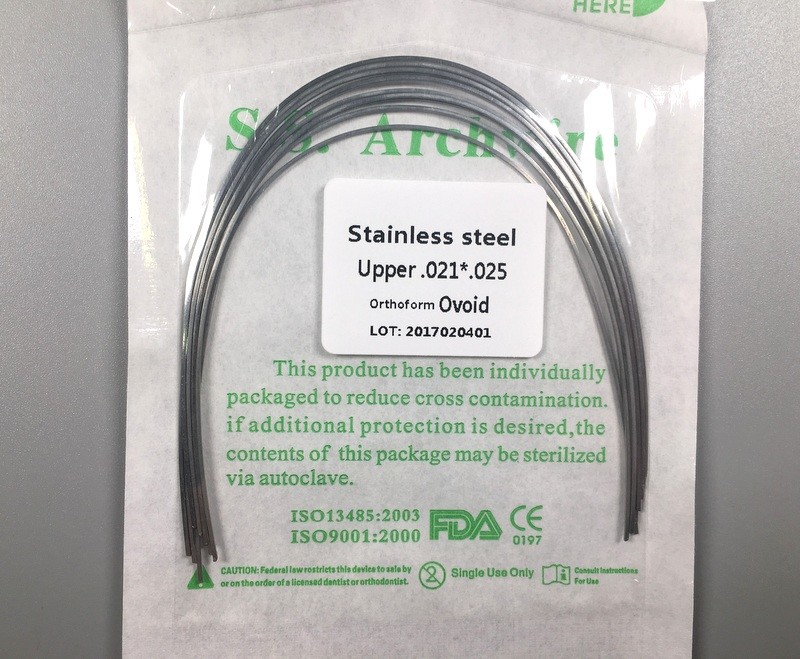 10-pack Ortho Arch Wires Stainless Steel Rectangular Ovoid Form Dental 10pc/pack