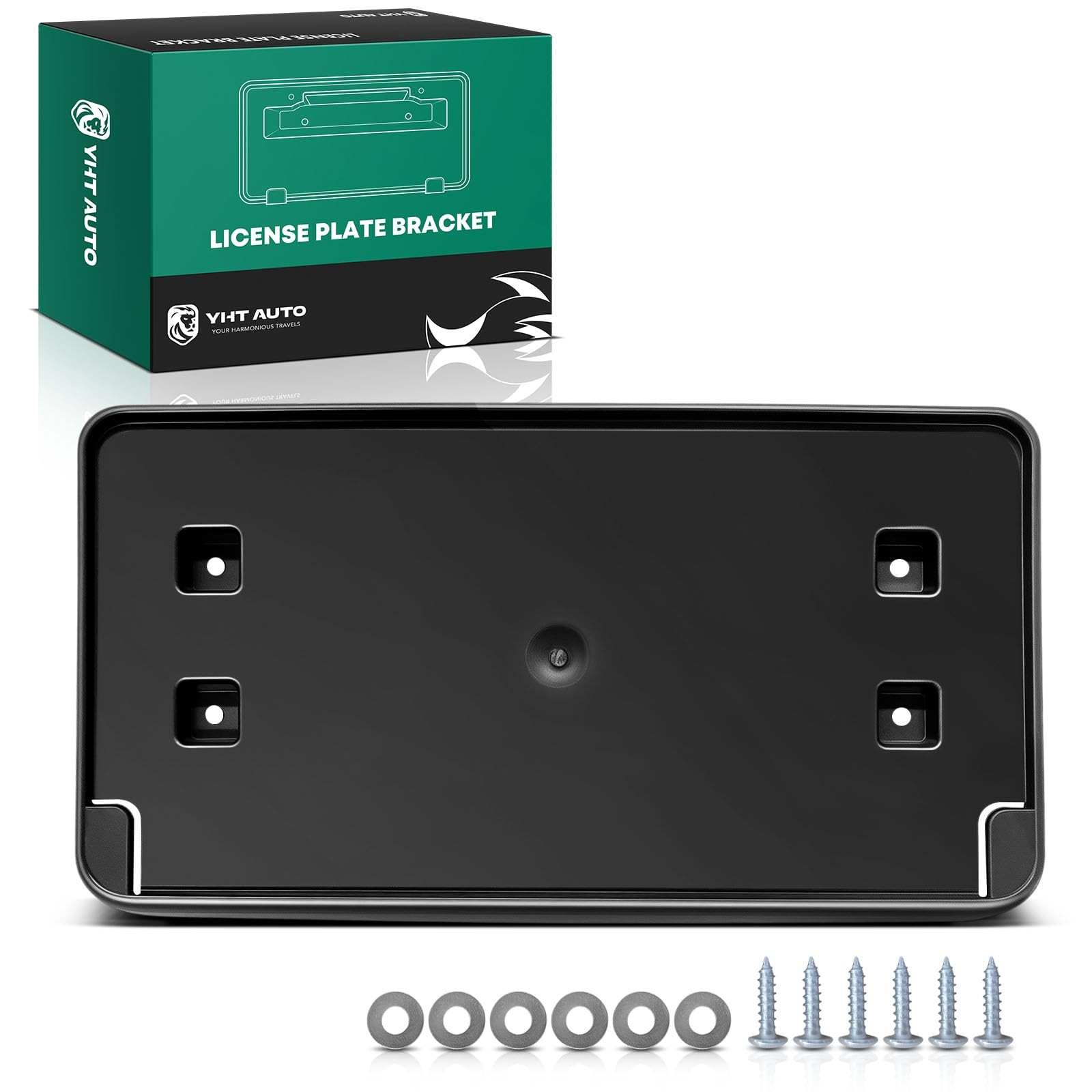 Front License Plate Bracket w/Screws No Drill for Cherokee Trailhawk 2019-2023