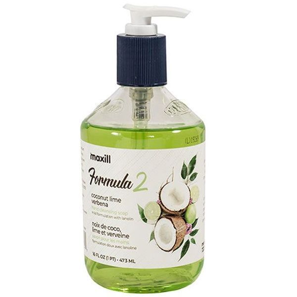 maxill Formula 2 Cleansing Hand Soap w/Lanolin,Coconut Lime Verbena Scent 16oz