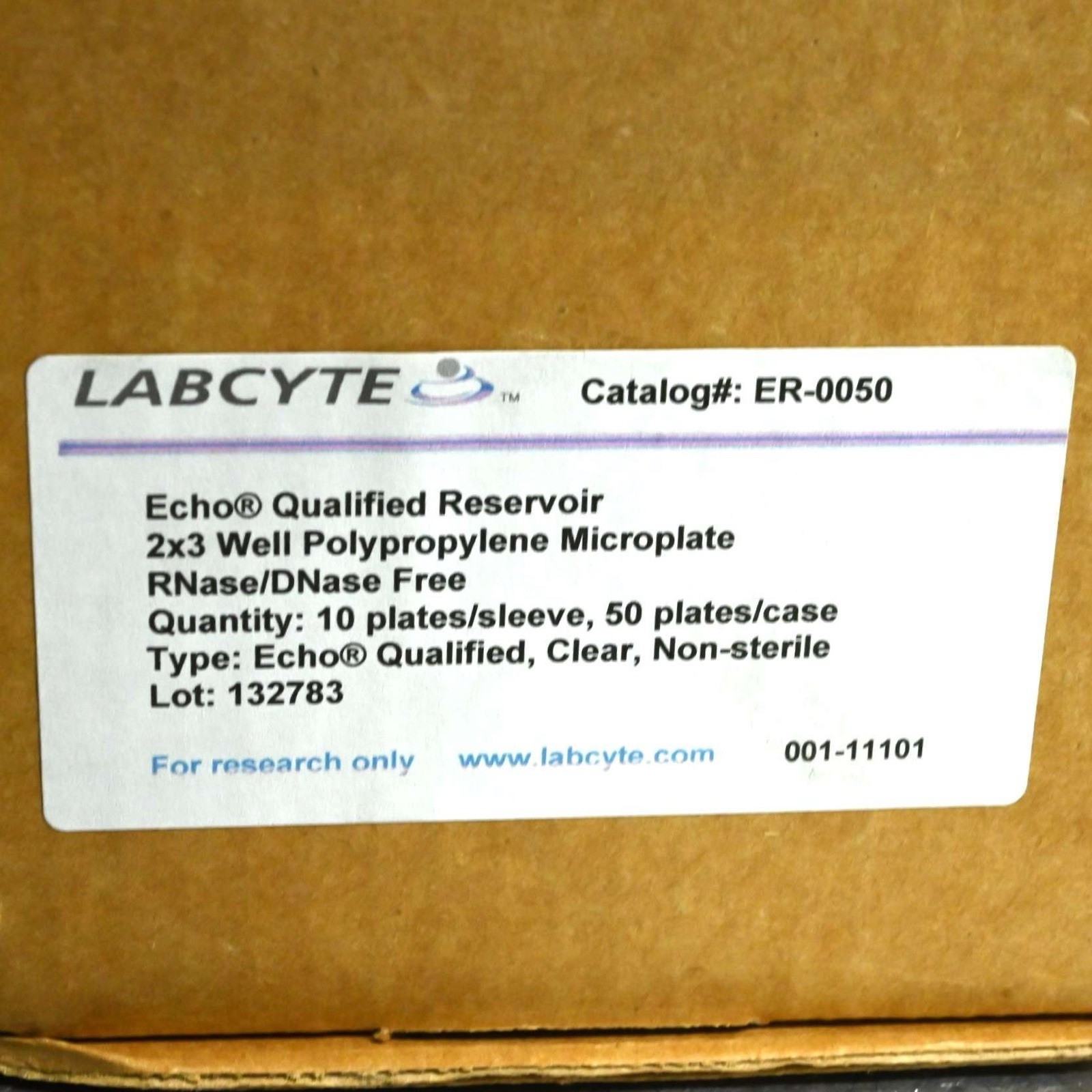 (50) LABCYTE Echo Qualified 2×3 Well Clear PP Microplates Amine Coating ER-0050