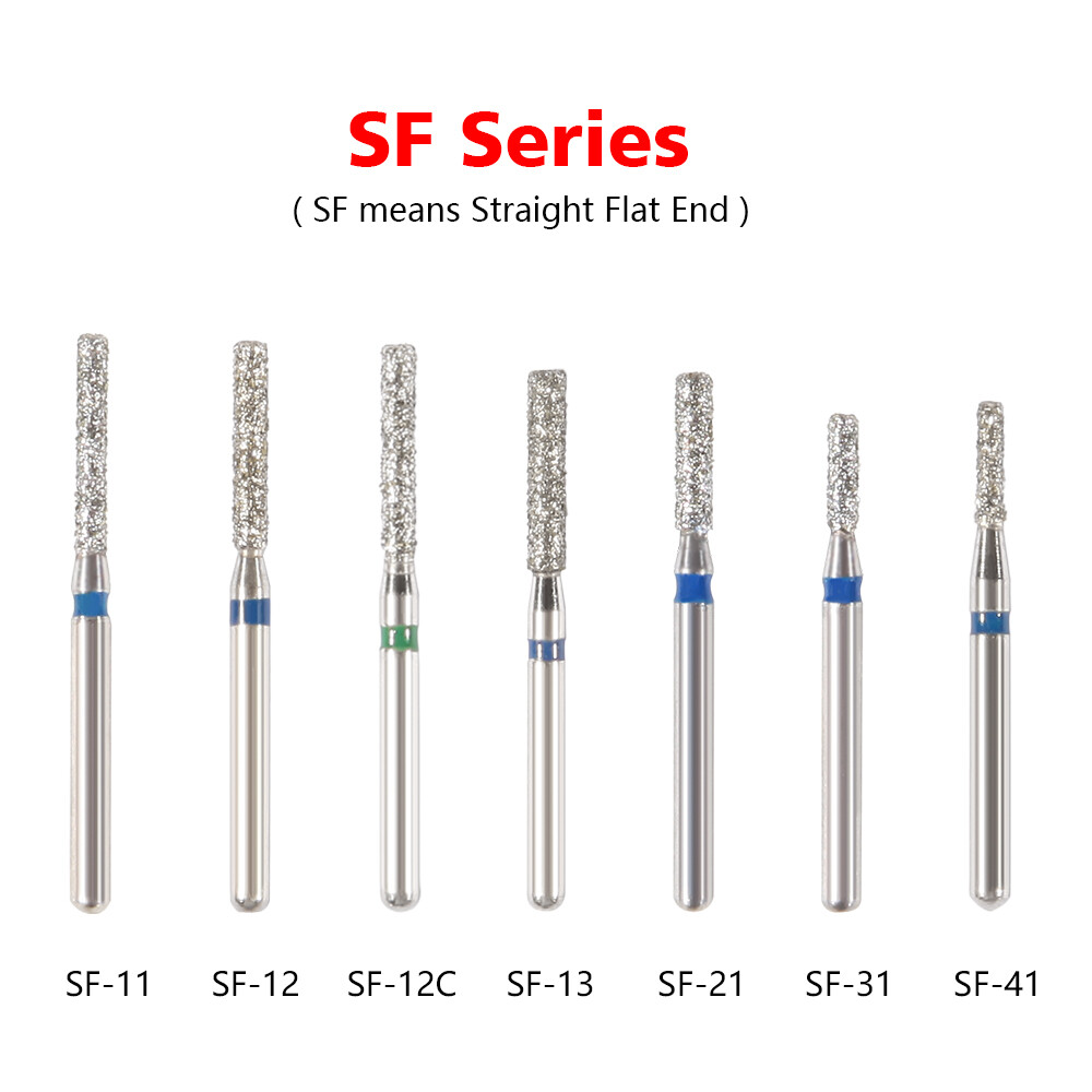 0.99 USD Dental FG Diamond Burs for High Speed Handpiece Friction Grip 5pcs/pack
