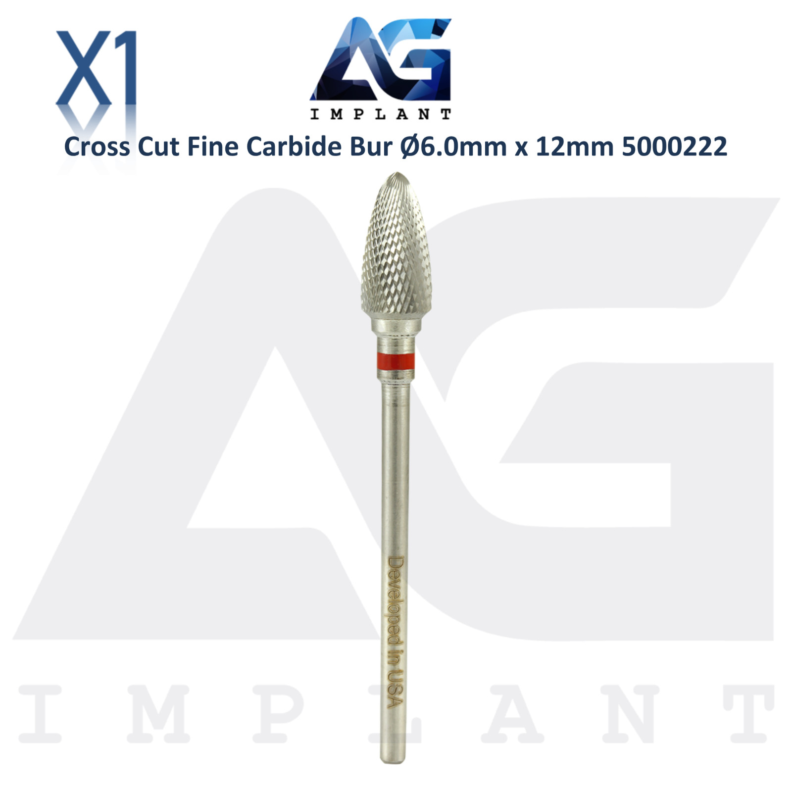Dental Wilson Cross Cut Fine Bur Ø6.0x12mm Tungsten Carbide Tool 5000222