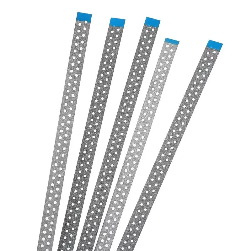 10pcs Dental Polishing Strips Diamond Sanding Stick Double Side with Hole Saw