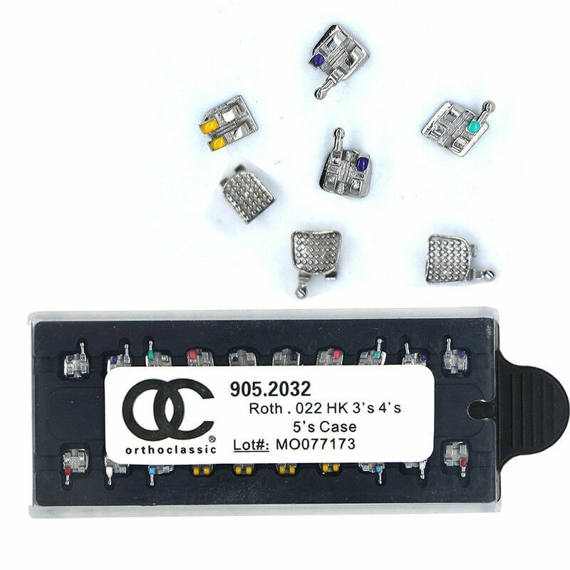 Dental Orthodontic Roth .022 Brackets, 20PCS/Kit with 3-4-5 Hooks