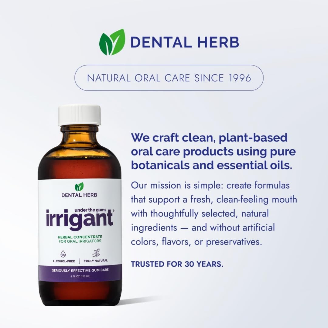 Under The Gums Irrigant Solution – Alcohol-Free, Vegan Herbal Solution for Wa…