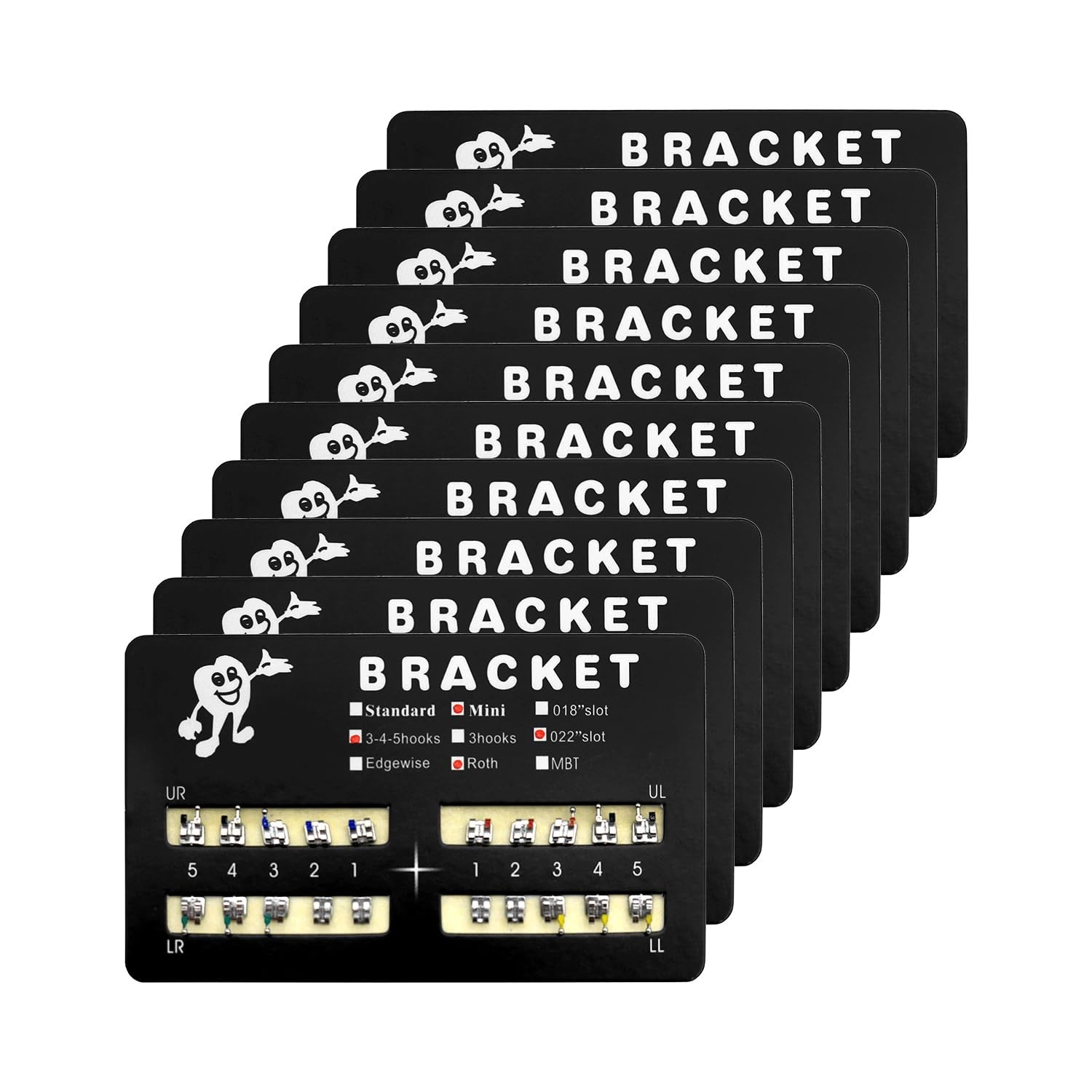 200-Pack Mini Roth Bondable Brackets with Hooks – Optimal Orthodontic Tools