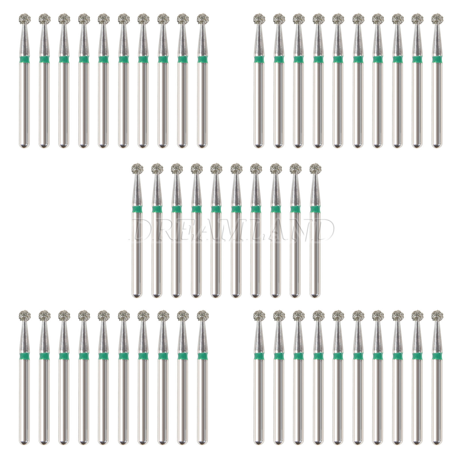 50 Fresas diamante Dental para agarre fricción pieza de mano alta FG1.6mm BR-31C