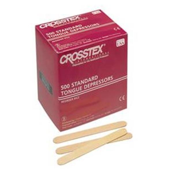 Crosstex IC Regular Tongue Depressors Wood 6″ Non Sterile 500/Pk