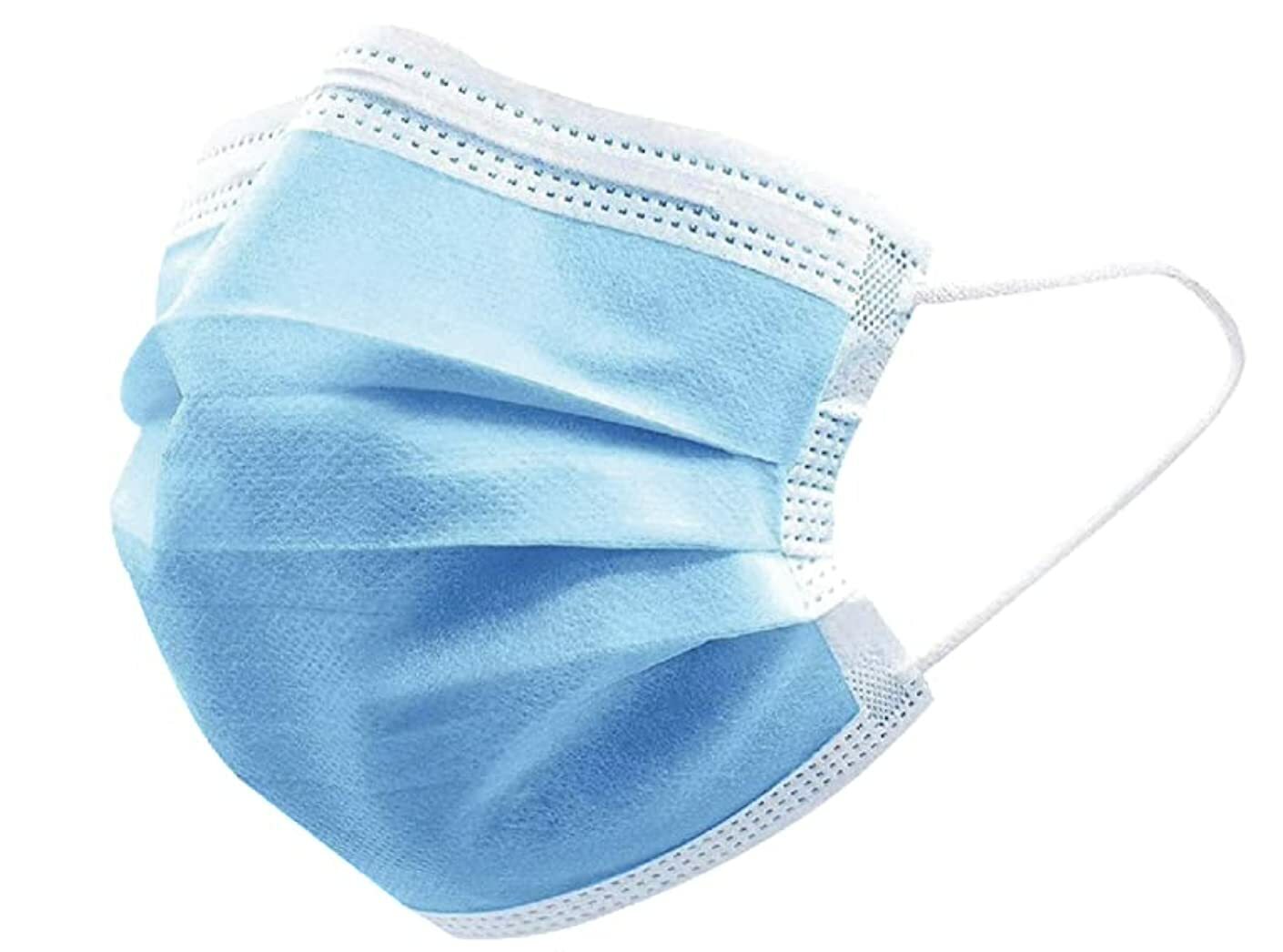Blue Disposable Breathable Safety Mask for Daily Protection 100 Pack