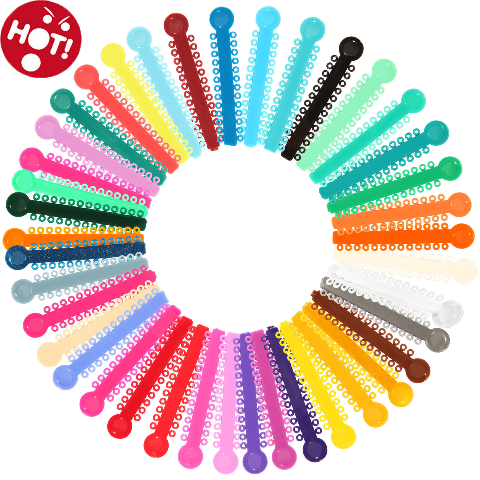 Ligature Gun / 1040 ties Rubber Bands for Orthodontic Dental Braces Brackets