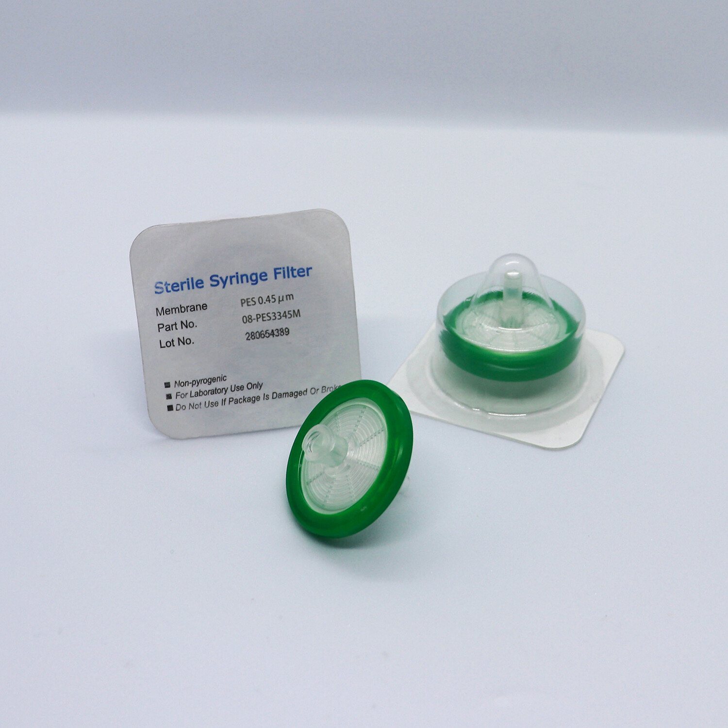 Sterile Syringe Filter-PES, 0.45um Pore Size, 33mm diameter, 100/Pack, 400/Case